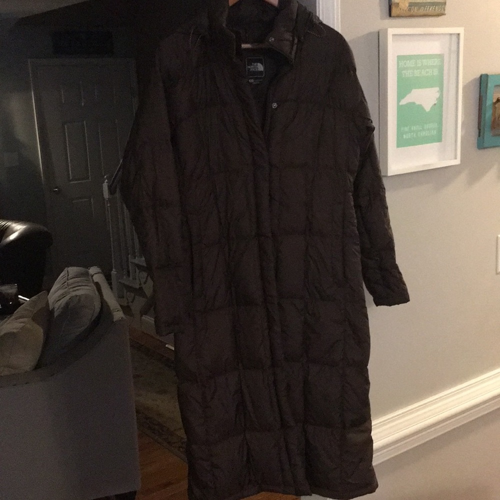The North Face full length puffer coat